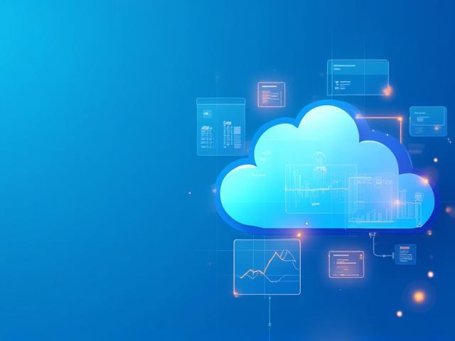 Illustration technologique de transformation numérique moderne avec des graphes et cloud